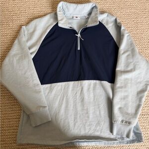 FootJoy Navy Light Blue Cozy Midlayer Quarter Zip Golf Pullover Womens XL